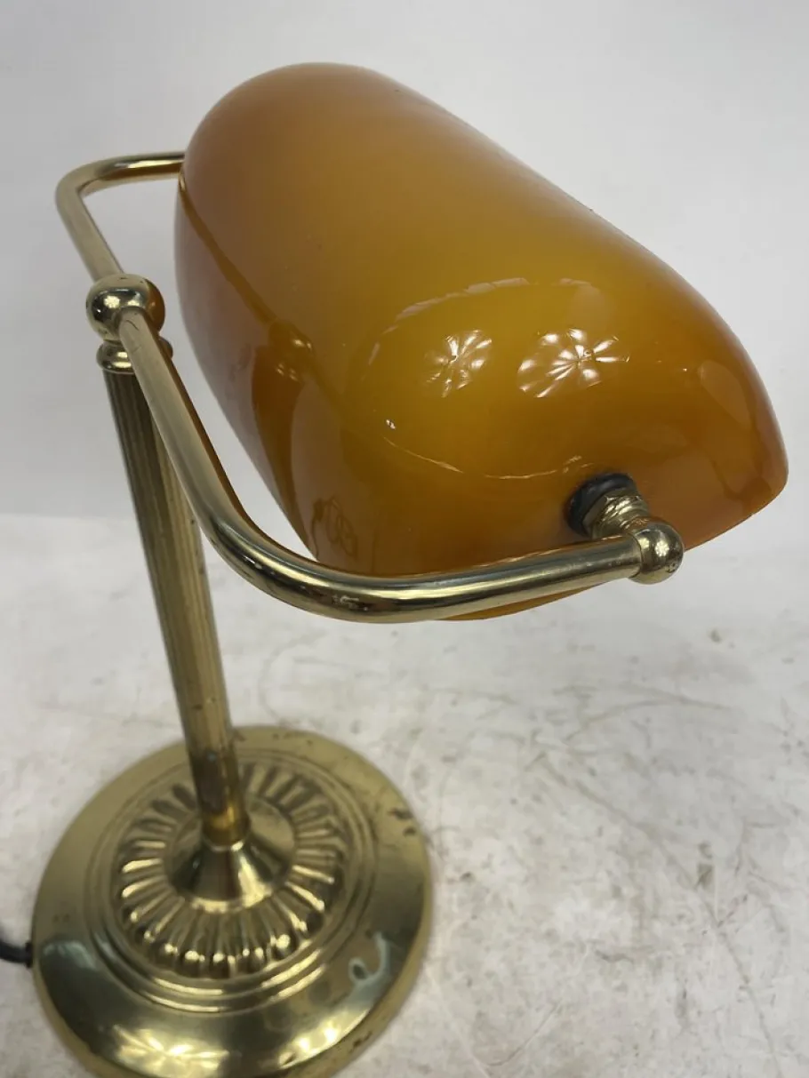 Best Pamono Vintage Ministerial Lamp in Brass and Glass, 1950s