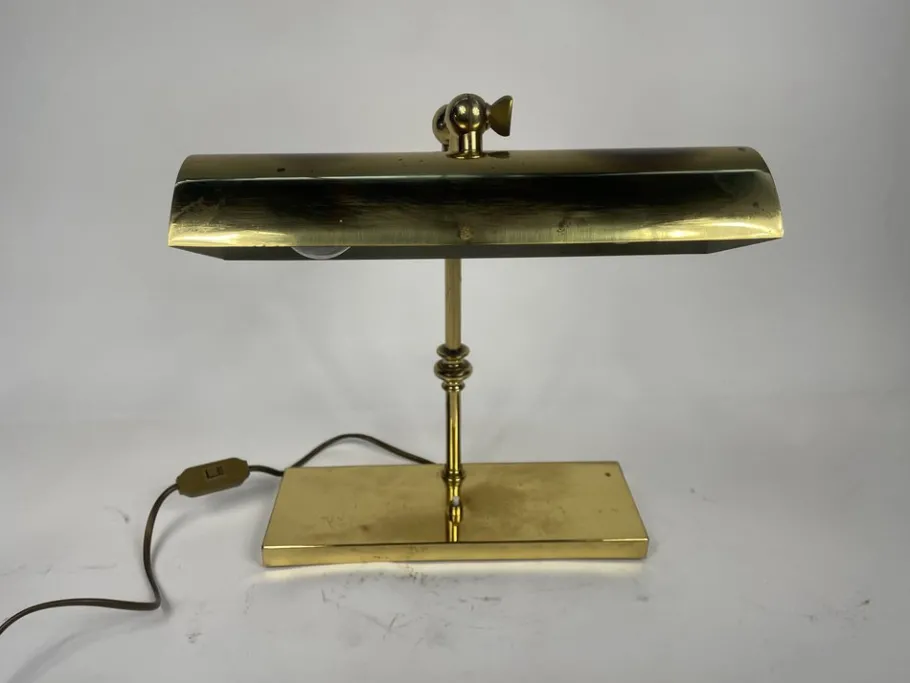 New Pamono Vintage Ministeriale Table Lamp in Brass, 1960s