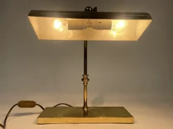 New Pamono Vintage Ministeriale Table Lamp in Brass, 1960s