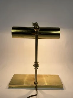New Pamono Vintage Ministeriale Table Lamp in Brass, 1960s