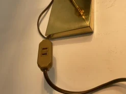 New Pamono Vintage Ministeriale Table Lamp in Brass, 1960s