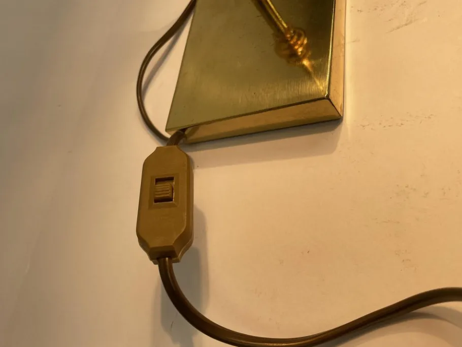 New Pamono Vintage Ministeriale Table Lamp in Brass, 1960s