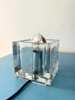 Discount Pamono Vintage Modern Cube Glass Lamp from Nachtmann Leuchten, 1990s