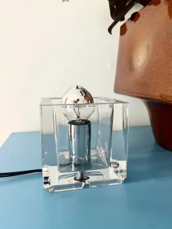 Discount Pamono Vintage Modern Cube Glass Lamp from Nachtmann Leuchten, 1990s