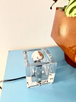 Discount Pamono Vintage Modern Cube Glass Lamp from Nachtmann Leuchten, 1990s
