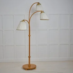 Outlet Pamono Vintage Modern Scandinavian Swedish Floor Lamp with Three Light Sources, 1940s