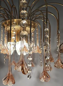 New Pamono Vintage Murano Chandelier, 1980s