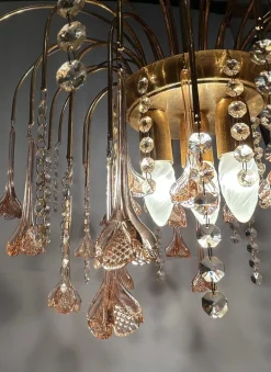 New Pamono Vintage Murano Chandelier, 1980s