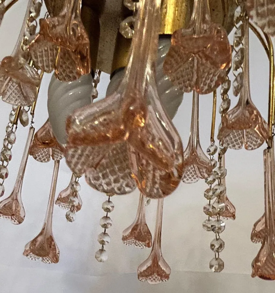 New Pamono Vintage Murano Chandelier, 1980s