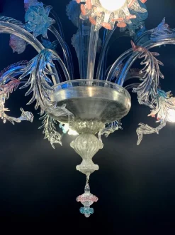 Clearance Pamono Vintage Murano Glass Chandelier by Galliano Ferro, 1950s