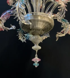 Clearance Pamono Vintage Murano Glass Chandelier by Galliano Ferro, 1950s