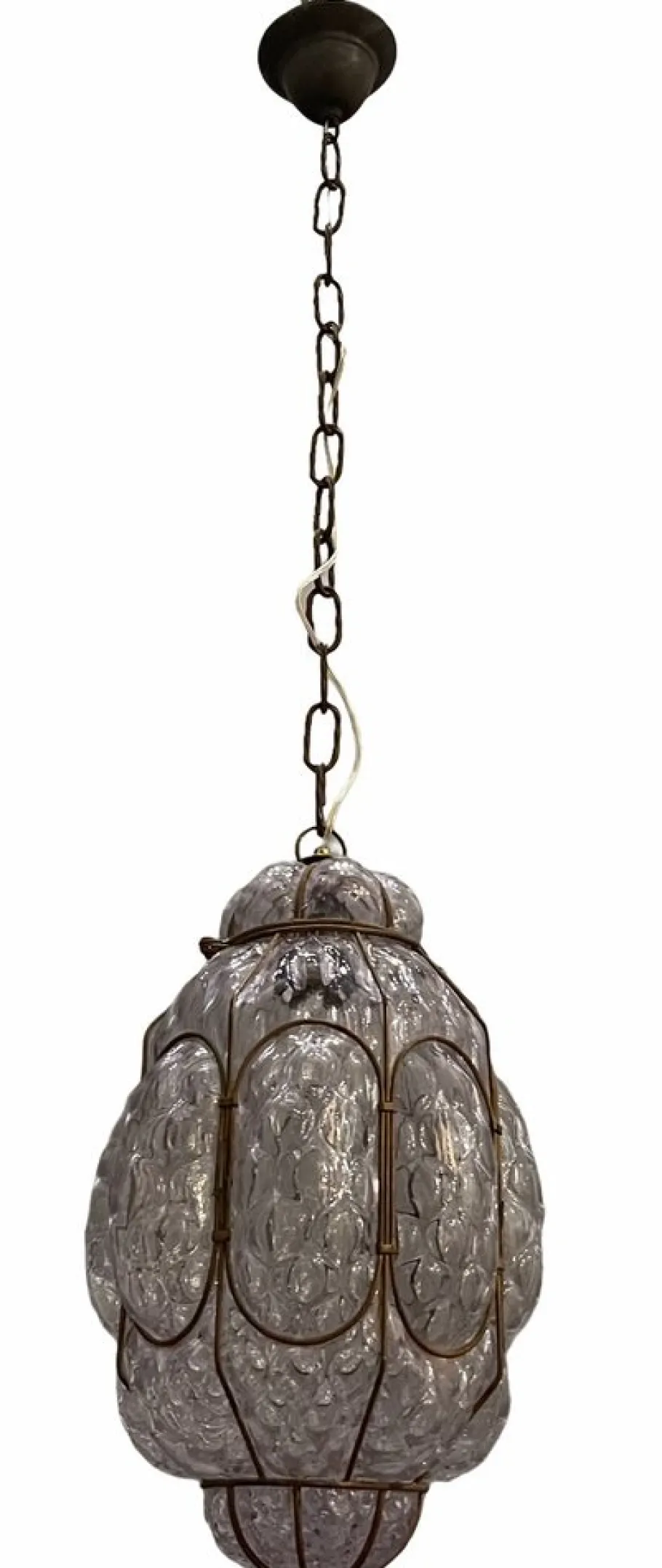 New Pamono Vintage Murano Glass Light Pendant