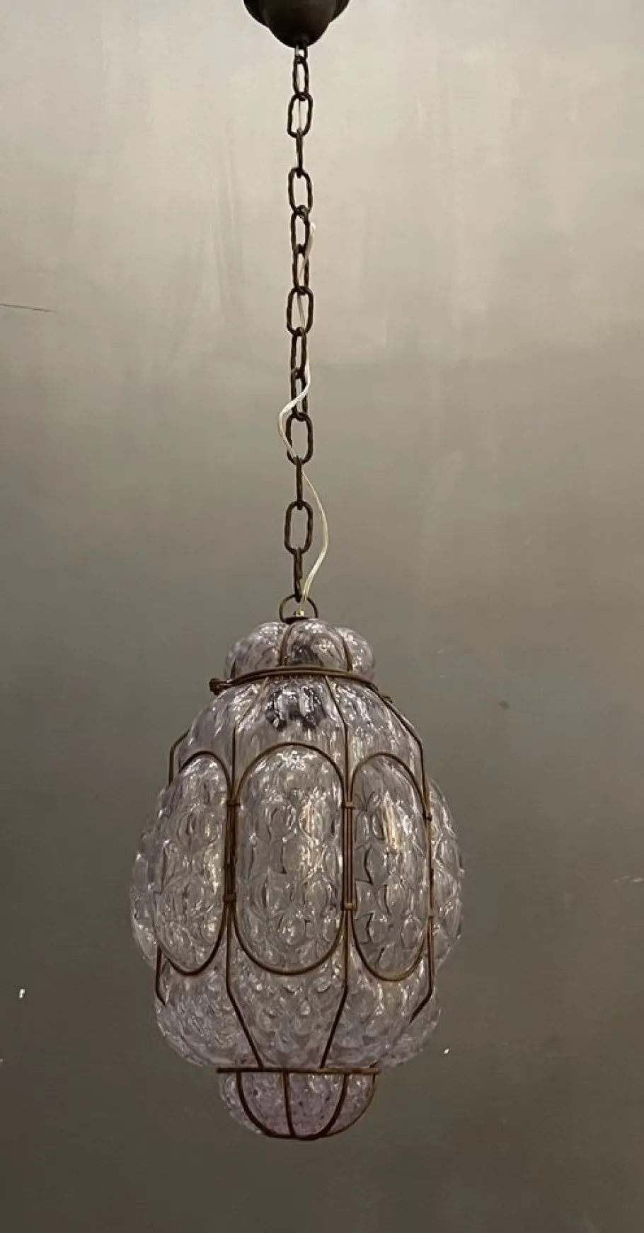 New Pamono Vintage Murano Glass Light Pendant