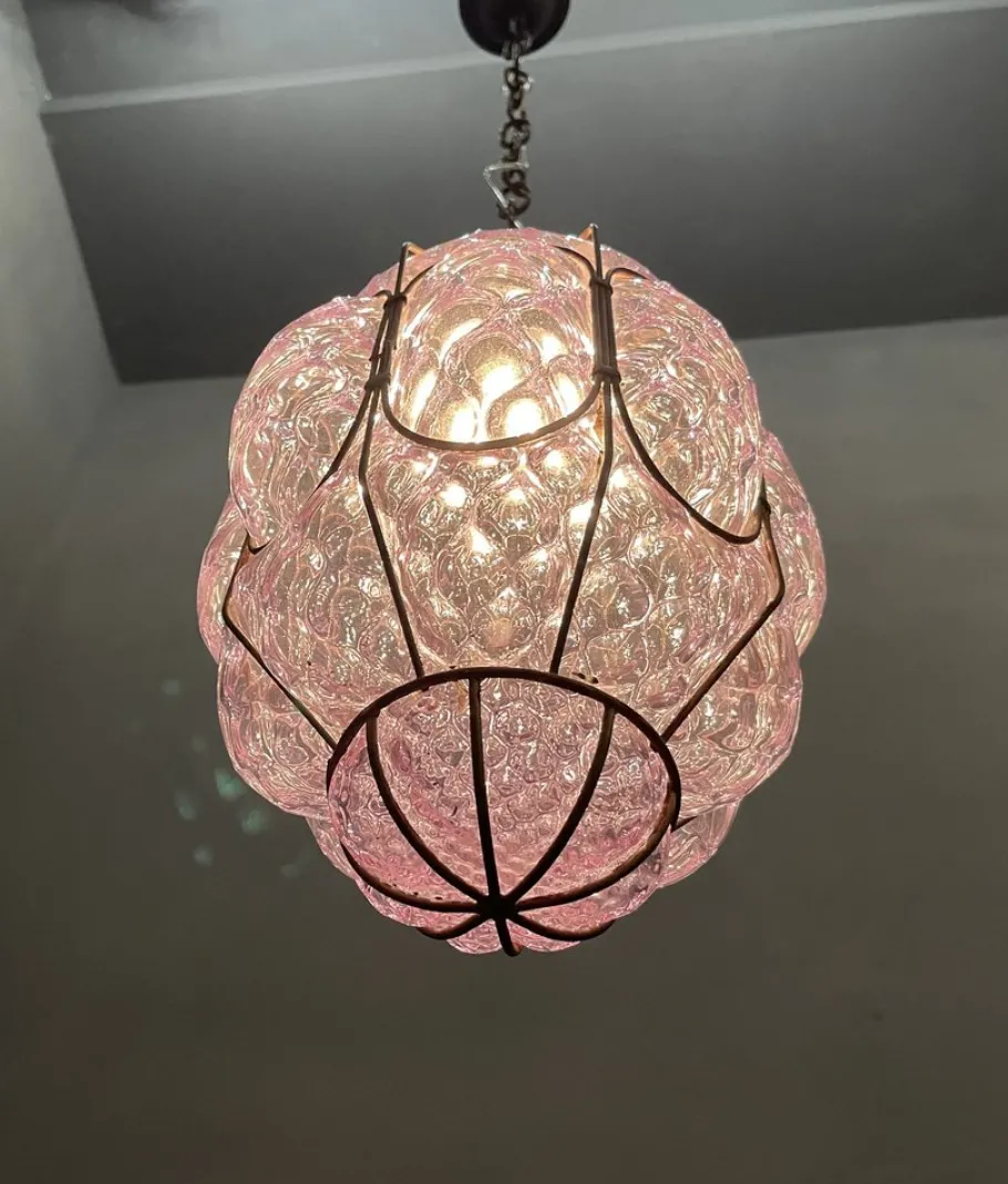 New Pamono Vintage Murano Glass Light Pendant