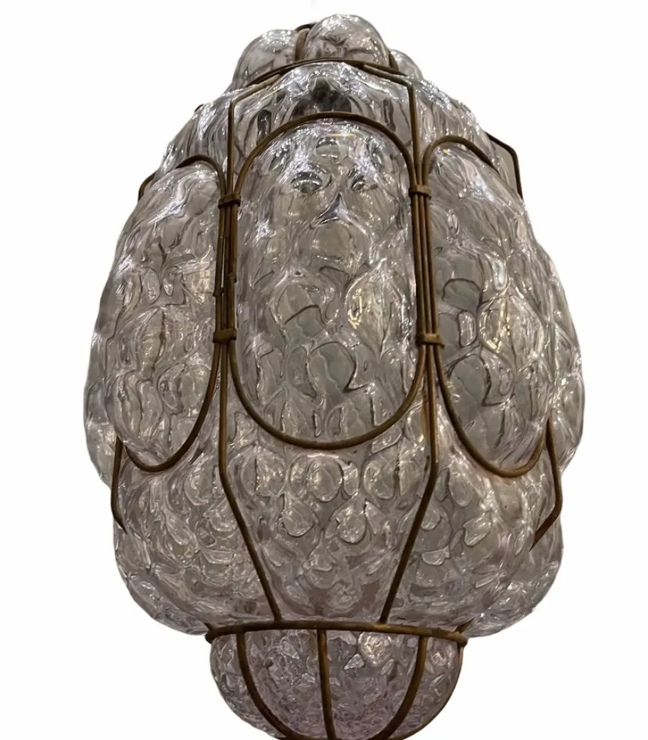 New Pamono Vintage Murano Glass Light Pendant