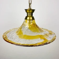 New Pamono Vintage Murano Glass Pendant Lamp from AV Mazzega, Italy, 1950s