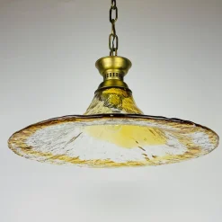New Pamono Vintage Murano Glass Pendant Lamp from AV Mazzega, Italy, 1950s