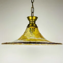 New Pamono Vintage Murano Glass Pendant Lamp from AV Mazzega, Italy, 1950s