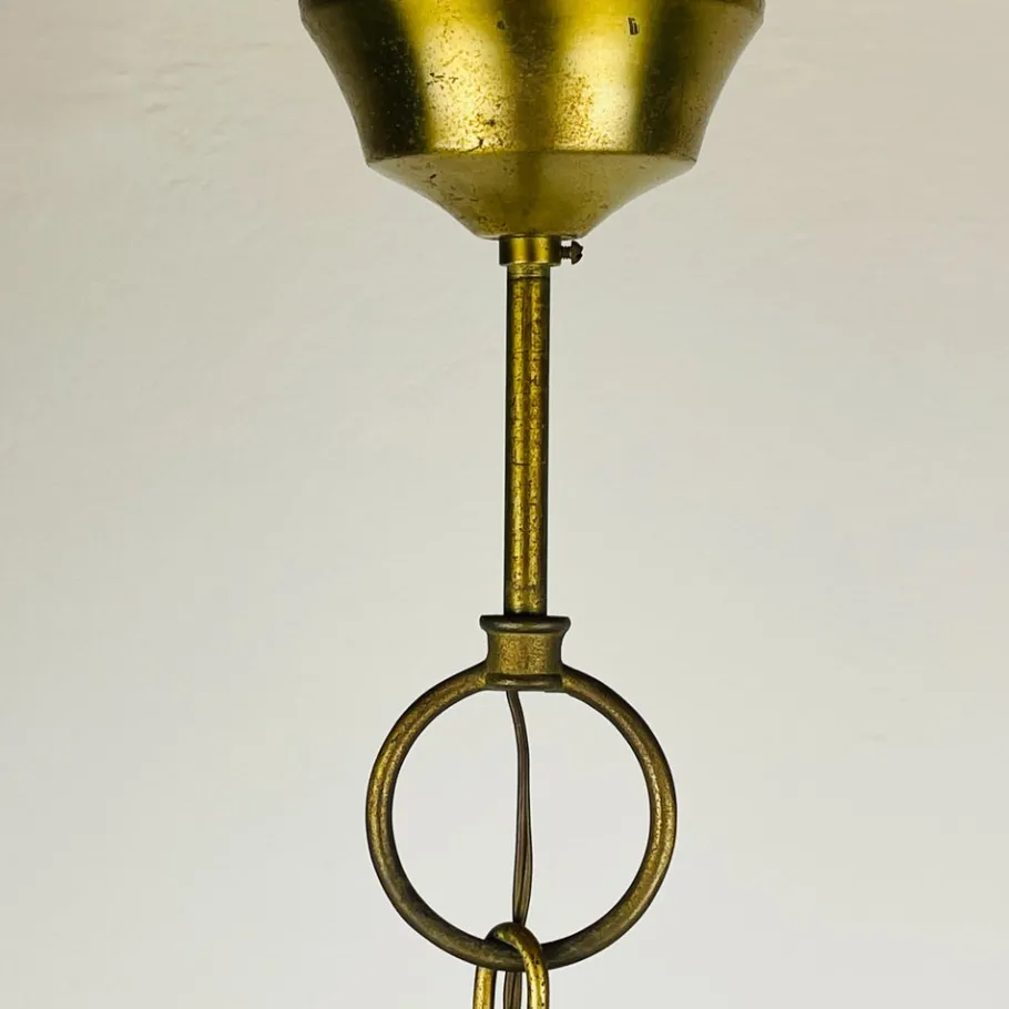 New Pamono Vintage Murano Glass Pendant Lamp from AV Mazzega, Italy, 1950s