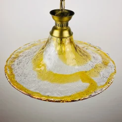 New Pamono Vintage Murano Glass Pendant Lamp from AV Mazzega, Italy, 1950s