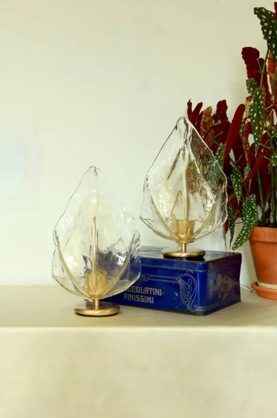 Sale Pamono Vintage Murano Gold Table Lamp by La Murrina, Italy, 1970s, Set of 2