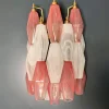 Sale Pamono Vintage Murano Italian Poliedri White and Pink Albaster Wall Sconces, 1990, Set of 2