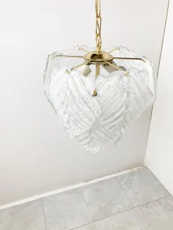 Clearance Pamono Vintage Murano Leaf Chandelier, 1970s
