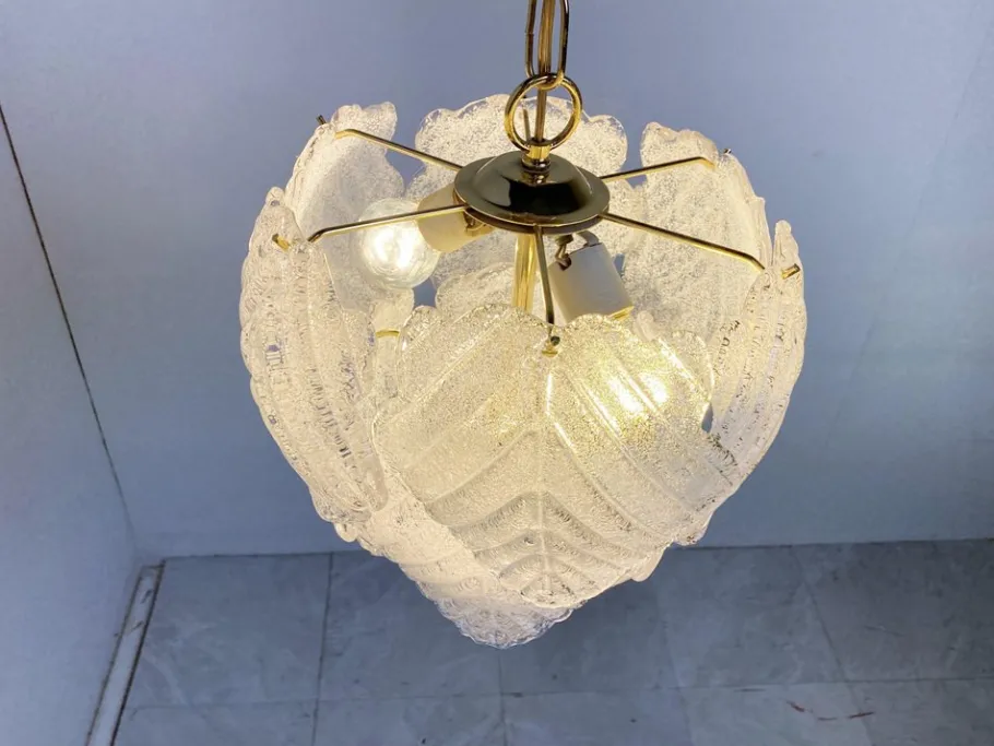 Clearance Pamono Vintage Murano Leaf Chandelier, 1970s