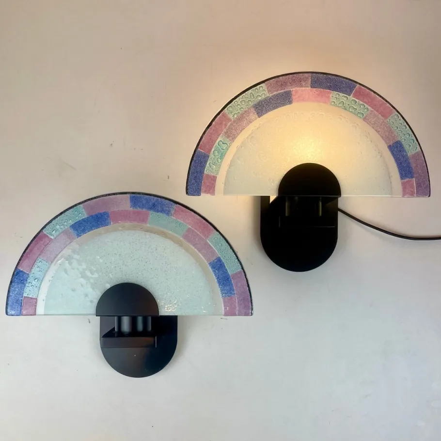 Sale Pamono Vintage Murano Wall Sconces by Zonca, 1980s, Set of 2