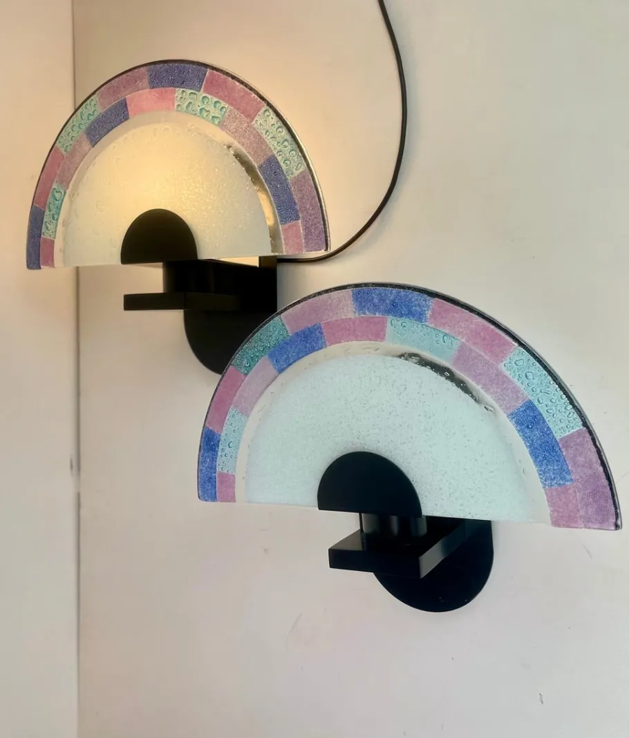 Sale Pamono Vintage Murano Wall Sconces by Zonca, 1980s, Set of 2