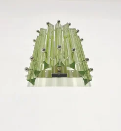 Clearance Pamono Vintage Murano Wall Sconces in Green, 1990s, Set of 2