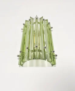 Clearance Pamono Vintage Murano Wall Sconces in Green, 1990s, Set of 2