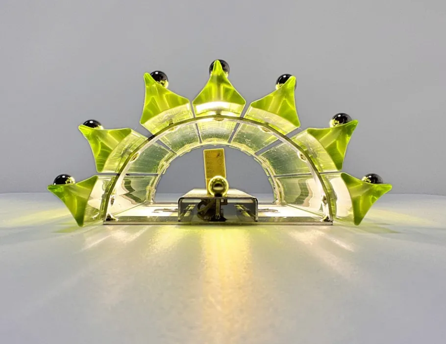 Clearance Pamono Vintage Murano Wall Sconces in Green, 1990s, Set of 2