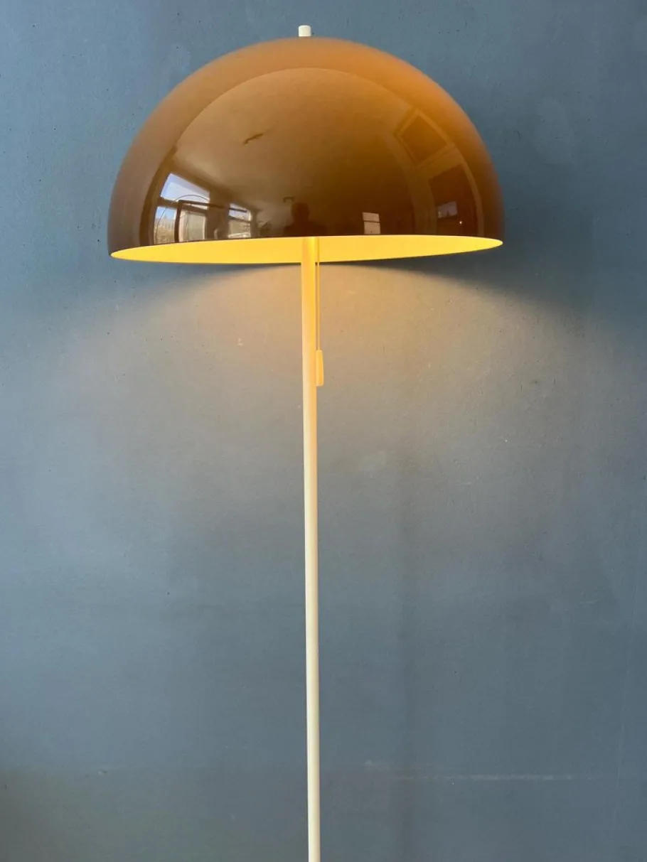 Discount Pamono Vintage Mushroom Floor Lamp with Brown Faded Acrylic Glass Shade from Gepo
