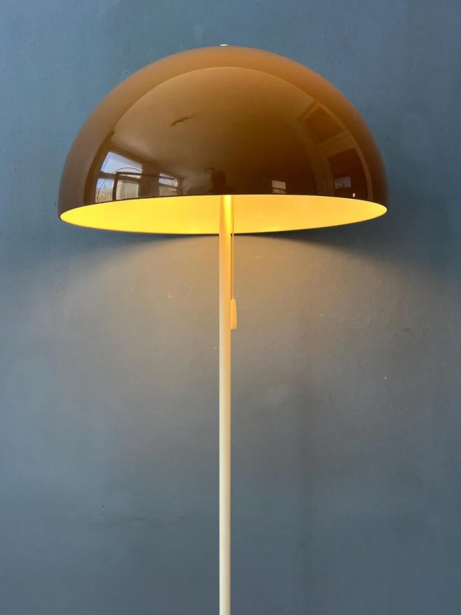 Discount Pamono Vintage Mushroom Floor Lamp with Brown Faded Acrylic Glass Shade from Gepo