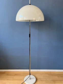 Outlet Pamono Vintage Mushroom Floor Lamp with White Acrylic Glass Shade from Dijkstra, 1970s