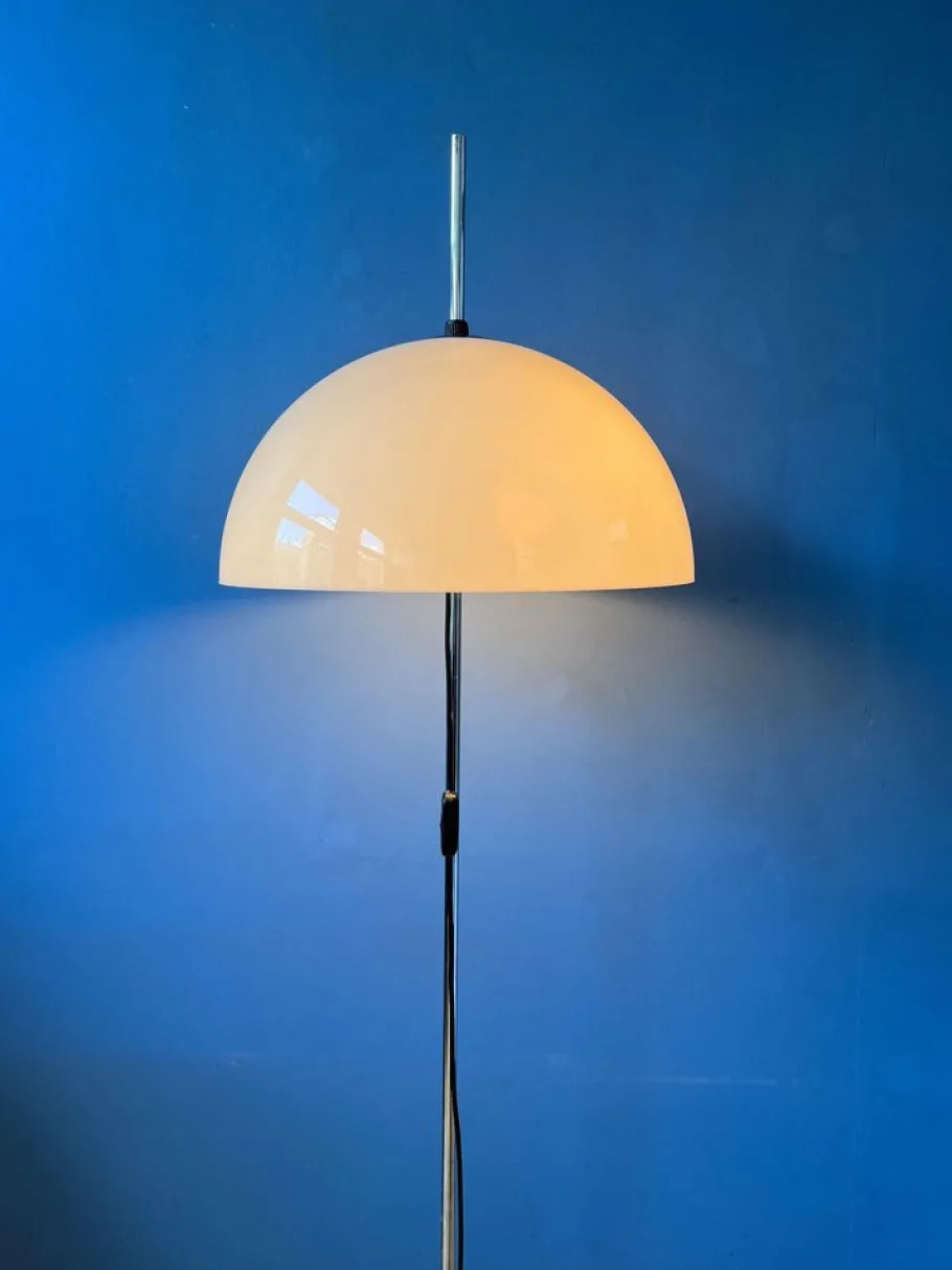 Outlet Pamono Vintage Mushroom Floor Lamp with White Acrylic Glass Shade from Dijkstra, 1970s