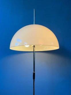 Outlet Pamono Vintage Mushroom Floor Lamp with White Acrylic Glass Shade from Dijkstra, 1970s