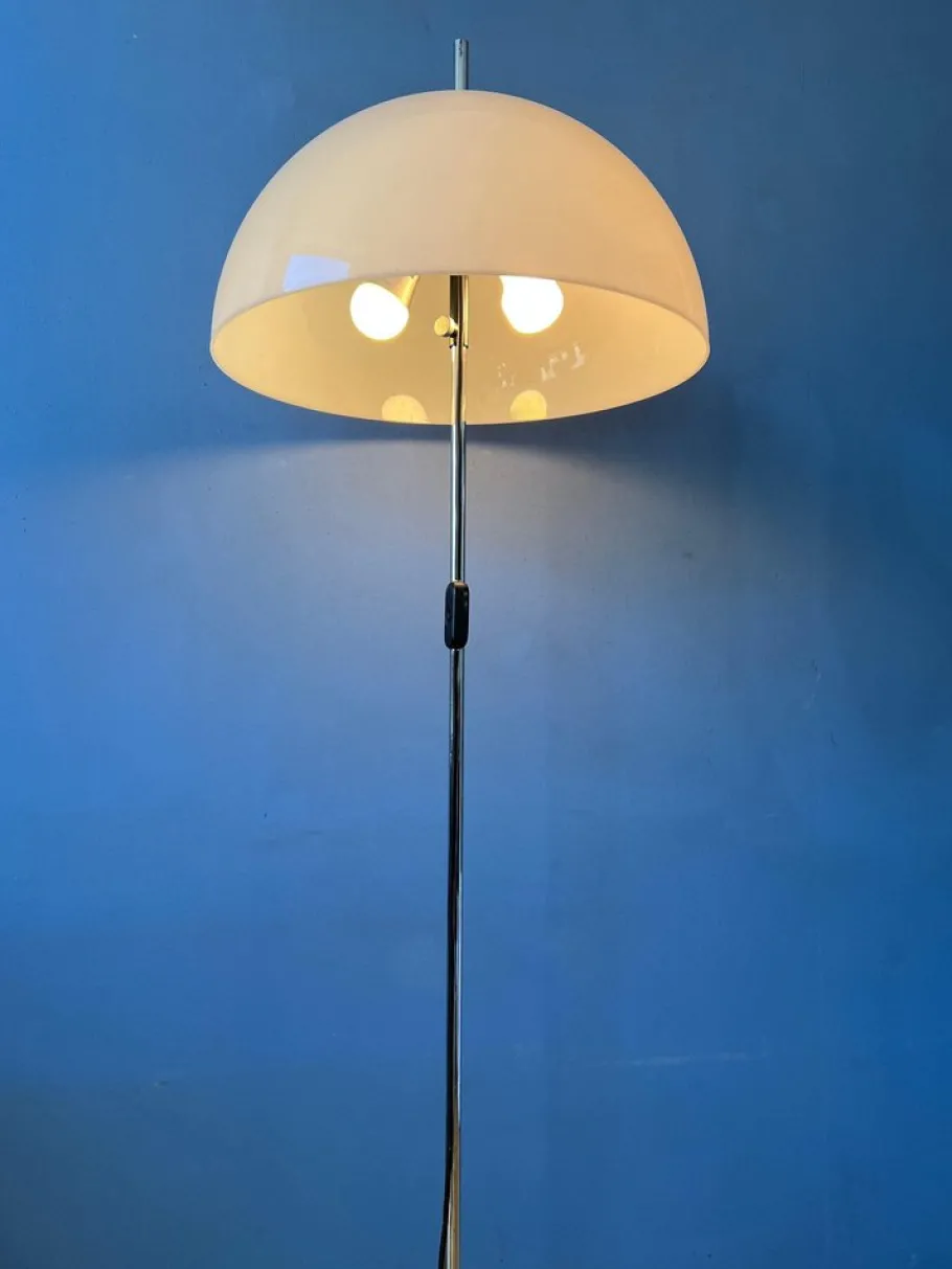 Outlet Pamono Vintage Mushroom Floor Lamp with White Acrylic Glass Shade from Dijkstra, 1970s