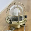 New Pamono Vintage Nautical Brass Bulk Head Light, 1920s