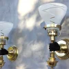 Pamono Vintage Neoclassical Empire Brass Wall Sconces with Black Hand & Torch by Maison Jansen, Set of 3
