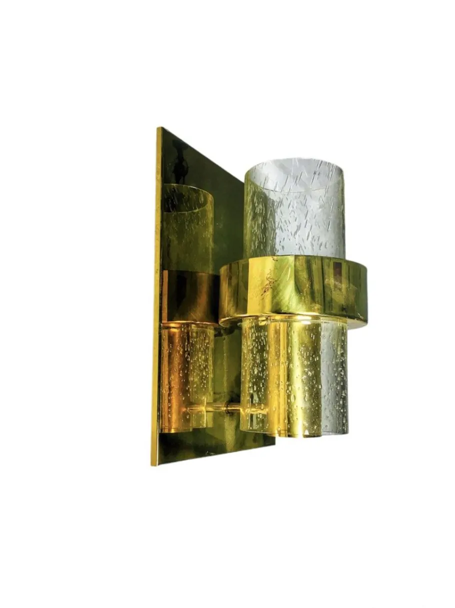 New Pamono Vintage Norwegian Hovik Wall Lamp attributed to Jonas Hidle for Hadeland Glassverk, 1970s