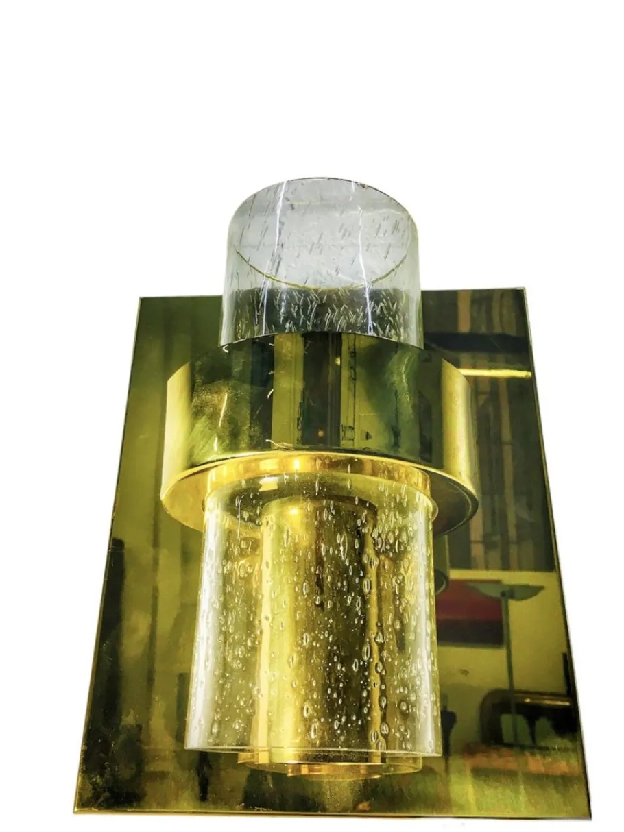 New Pamono Vintage Norwegian Hovik Wall Lamp attributed to Jonas Hidle for Hadeland Glassverk, 1970s