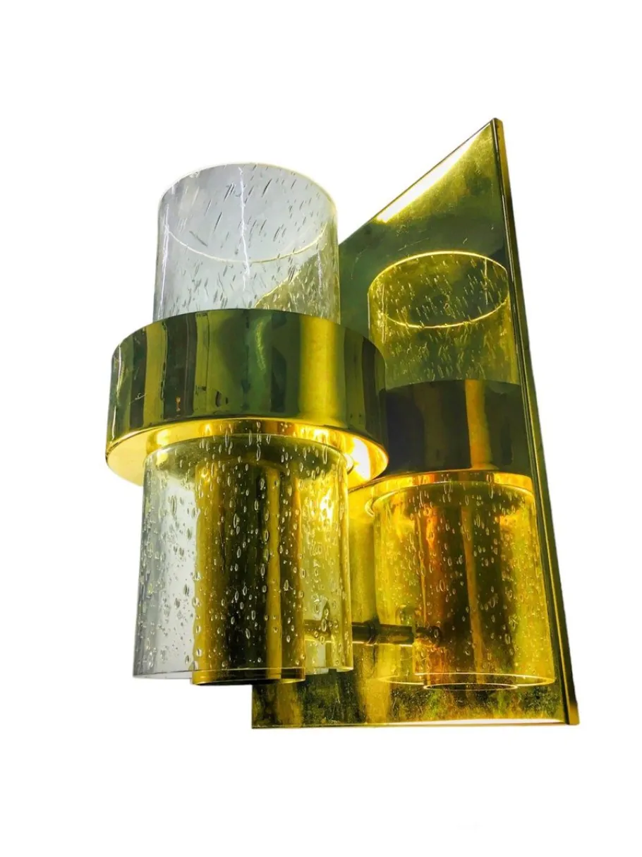 New Pamono Vintage Norwegian Hovik Wall Lamp attributed to Jonas Hidle for Hadeland Glassverk, 1970s
