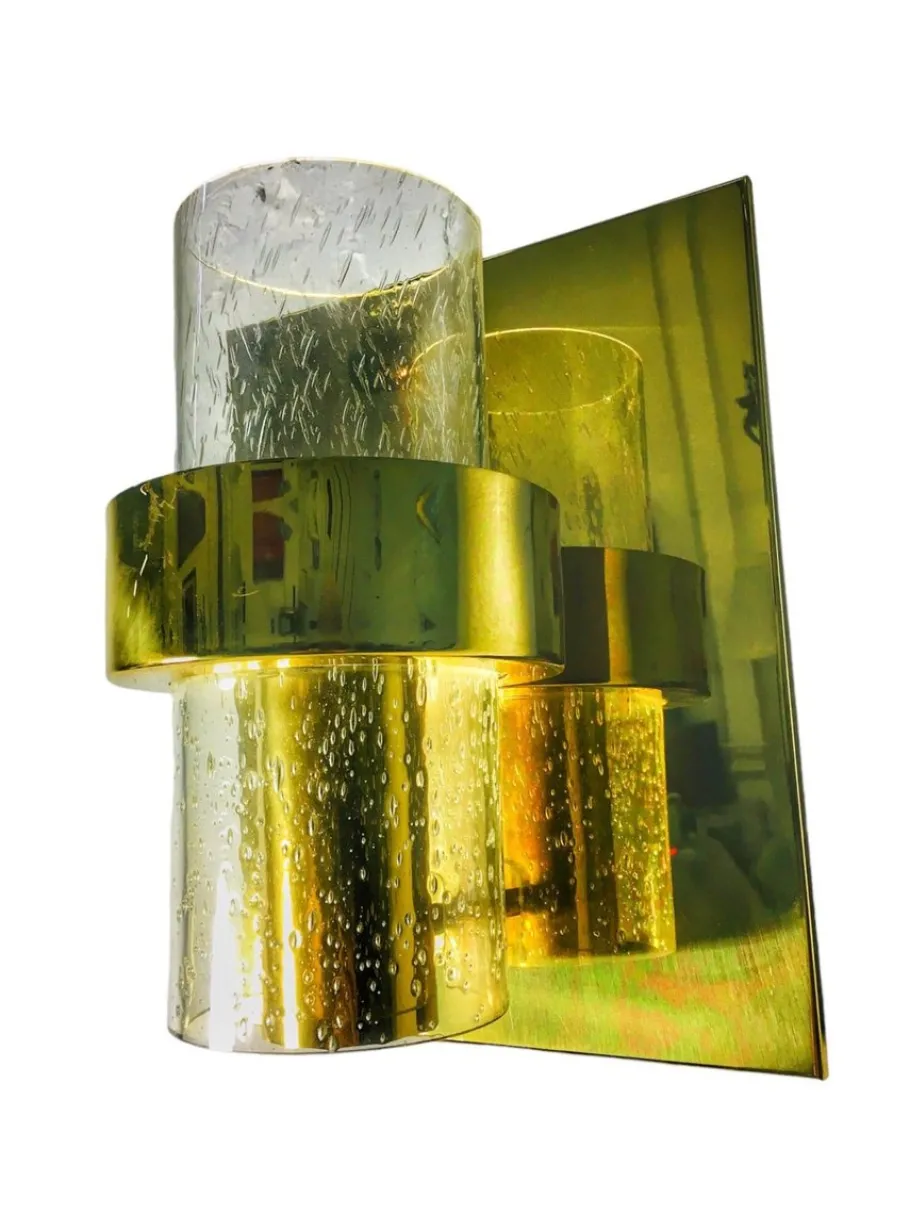 New Pamono Vintage Norwegian Hovik Wall Lamp attributed to Jonas Hidle for Hadeland Glassverk, 1970s