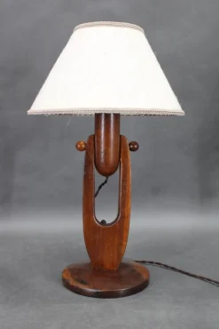 Pamono Vintage Oak Table Lamp, 1960s