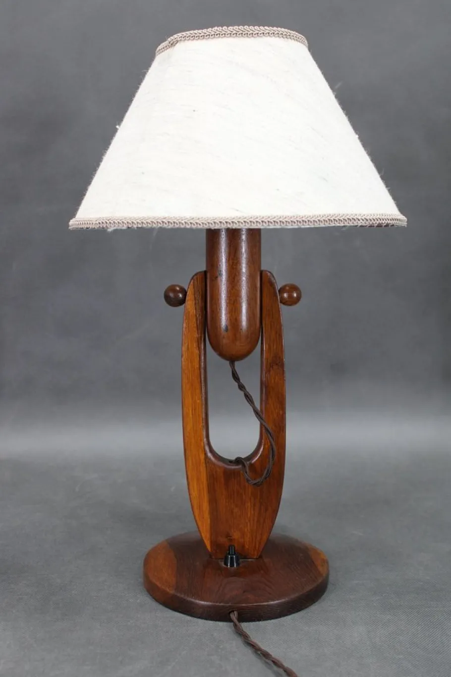 Pamono Vintage Oak Table Lamp, 1960s