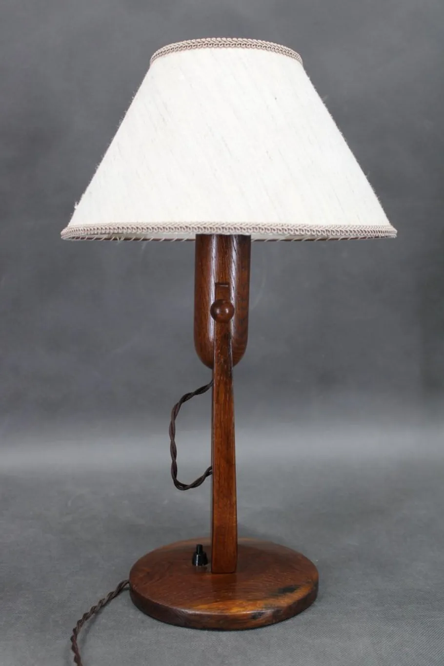 Pamono Vintage Oak Table Lamp, 1960s