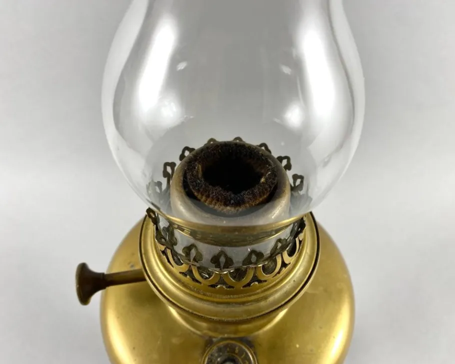 Clearance Pamono Vintage Oil Table Lamp in Brass from Lempereur & Bernard, Belgium