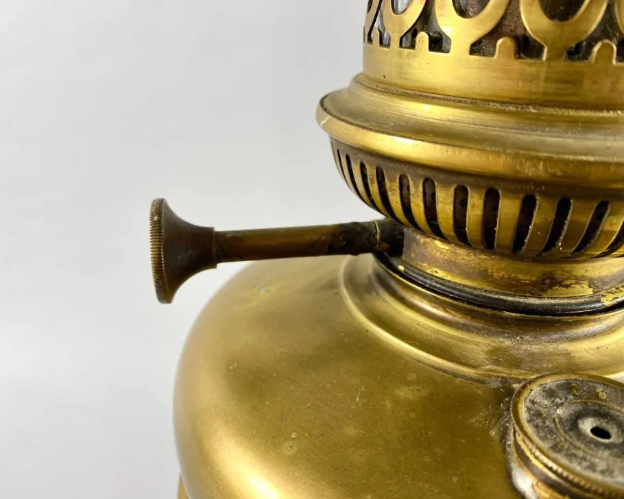 Clearance Pamono Vintage Oil Table Lamp in Brass from Lempereur & Bernard, Belgium